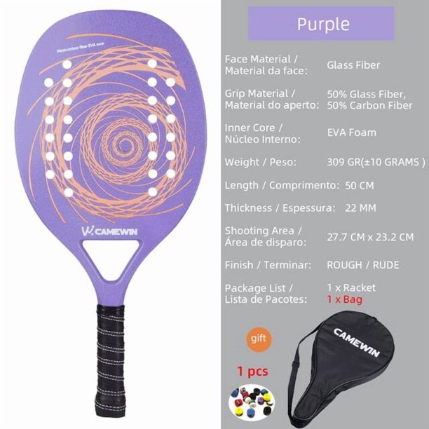Raqueta de tenis Camewin4006 Carbon Beach Pacific Tennis Rham