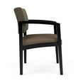 thumbnail image 2 of Lenox Wood Reception Waiting Oversize Guest Chair / Black Wood / Brown / Brown, 2 of 4