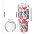 thumbnail image 4 of Pofeuu Rose Flowers Print 40oz Ice Bully With Handle And Straw Stainless Steel Vacuum Insulated Cup And 2 In 1 Straw Lid, 4 of 8
