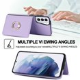 thumbnail image 5 of ELEHOLD Case for Samsung Galaxy S21,Business PU Leather Stand Case with Card Holder & Ring Holder,Violet, 5 of 7