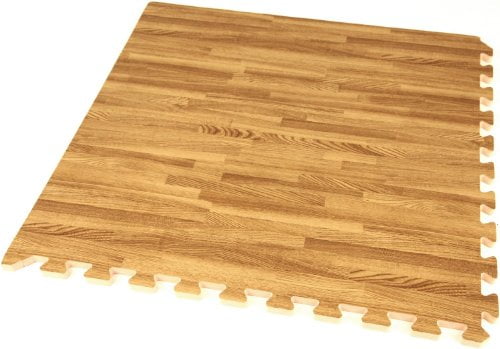 96 Sqft Wood Grain Interlocking Foam Anti Fatigue Flooring 2 X2 X3