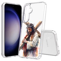 TalkingCase Slim Fit Phone Case Compatible for Samsung Galaxy S25(Not S25  Plus/Ultra), Jesus Carry Cross Print, Lightweight,Flexible, USA Print