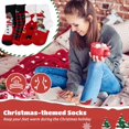 thumbnail image 2 of 4 Pairs Christmas Socks, Warm Winter Socks, Thicken Fleece Socks, Colorful Xmas Socks, for Christmas Party Gift, 2 of 7