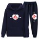 thumbnail image 1 of Gibobby Conjunto de Pantalones para Mujer Mujeres Casual Manga Larga Sudadera Con Capucha Patrones De Fútbol Sudadera Chándal Jogger Pantalones De Chándal Uni(Marina,M), 1 of 4