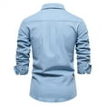 thumbnail image 2 of PEASKJP Dress Shirt for Men Winter Button Down Long Sleeve Shirts for Men Winter Casual Shirts (Light Blue,XXL), 2 of 5