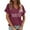 Purple, variant on Women's T Shirts for Casual and Everyday Wear V Neck Short Sleeve Top with Trendy Letter and Graphic Designs Ideal for Layering In All Seasons Ladies Tee Tops Plain Loose T Shirts for Women