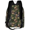 thumbnail image 3 of Zufioo Camouflage Skulls Print Fashion Large Capacity Backpack, Zippered Multi-compartment Travel Work Campus Lightweight Backpack, Unisex, 3 of 5