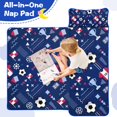 thumbnail image 4 of Blue Soccer Elements Pattern Toddler Nap Mats for Kids Preschool,Sleeping Mat Bag or Kids,Toddler Sleeping Bag,Toddler Nap Mat or Daycare, 4 of 6
