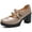 Apricot, variant on Woobling Women Dress Pumps Shoes Chunky Block Heel Round Toe Anti-Slip High Heels Womens Lightweight Slip On Black 7.5