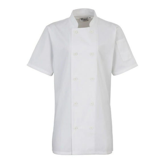Premier Womens Short-Sleeved Chef Jacket