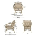 thumbnail image 3 of Montserrat Wicker Outdoor Club Chairs with Cushions, Set of 2, Light Brown and Beige, 3 of 9