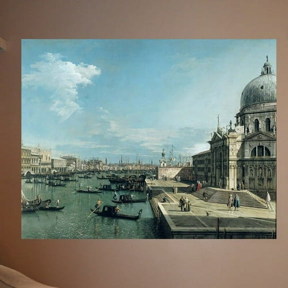 Wallhogs Canaletto The Entrance to The Grand Canal and The Church of Santa Maria Della Salute (18th) Poster Wall Mural