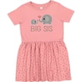 thumbnail image 3 of Inktastic Big Sis Elephant Girls Toddler Dress, 3 of 5