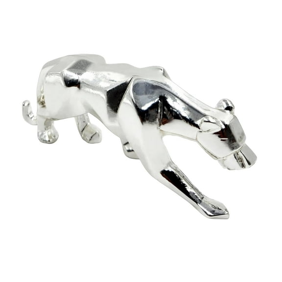 Swadeshi Desire Silver Panther Statue, Panther Statuettes Home Decor, Showpiece Animal Figurines ..
