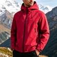 thumbnail image 4 of LEKWK Rain Jacket Men Big and Tall Water Resistant Lightweight Windbreaker Hooded Coat Full Zip Hiking Running Golf Outdoor Activewear, 4 of 9
