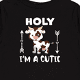 thumbnail image 4 of Inktastic I'm a Cutie White and Brown Holstein Cow with Arrows Boys or Girls Long Sleeve Toddler T-Shirt, 4 of 5