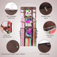 thumbnail image 3 of Double Face Organisateur d'Emballage Cadeau Suspendu Grand Sac de Rangement pour Rouleaux de Papier d'Emballage 16” x 41” Solution d'Organisation de Sac Cadeau de Placard Résistante et Gain de Place Fermetures Éclair Robustes (Marron) Marron, 3 of 7