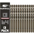 thumbnail image 1 of WWS-13 /64 Pouces Pouces Forets Cobalt - Lot de 13 Forets Cobalt M35 avec Étui de Rangement - Parfaits pour Métal, Acier Trempé et Inoxydable, Fonte, et Plus!, 1 of 4