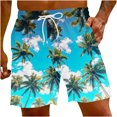 thumbnail image 2 of Viikei Men's Shorts in Classic Styles,Men's Special Print Beach Casual Trouser Shorts Pants Blue XXXL, 2 of 6
