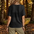 thumbnail image 5 of Admvng Womens Casual Tops Mesh Round Neck Short Sleeve Summer Loose Fit Blouses, 5 of 7