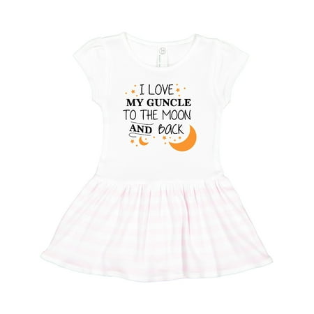 

Inktastic I Love My Guncle to the Moon and Back Gift Toddler Girl Dress
