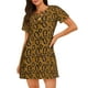 thumbnail image 1 of Fotbe Snake Skin Bata de Dormir para Mujer con Estampado, Camisón de Algodón de Manga Corta, Ropa de Dormir Casual, 1 of 6