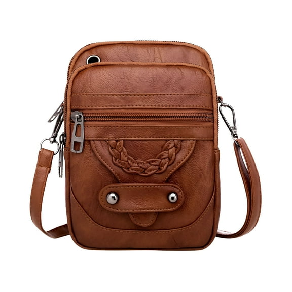 GASTROPOD Leather Cross Body Bags Purse,Retro Lightweight Cell Phone Purse Multi-Function Shoulder Bag for Women,Purses Women'S Shoulder Sling Handbags Soft Purse
