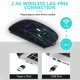 thumbnail image 5 of Laptop 2.4Ghz Gaming Mouse inalámbrico Oficina en casa Portátil Luz colorida 1200 DPI Ratones recargables ajustables con receptor USB Negro Inevent EL005441-01B, 5 of 7