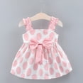 thumbnail image 2 of FRSASU Kids Dress Outfits ,Toddler Girls Kids Strap Bow Dot Print Summer Dress Princess Dresses, 2 of 9