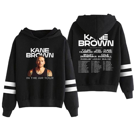 Kane Brown 2023 In The Air Tour Hoodie Hip Hop Pocketless Parallel Bars Sleeve Hooded Sweatshirts