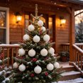 thumbnail image 4 of Eolstice Set of 12 Christmas Hanging Ornaments, 3.15 Inch Antique Ball Decoration, Boxed Vintage Holiday Tree Decor for Indoor Home Display, 4 of 6