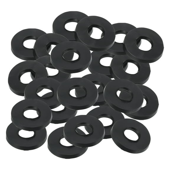 Uxcell M8 Rubber Flat Washer 8mm ID 21mm OD 2mm Thick Sealing Spacer Gasket Ring,Black, 24 Pack