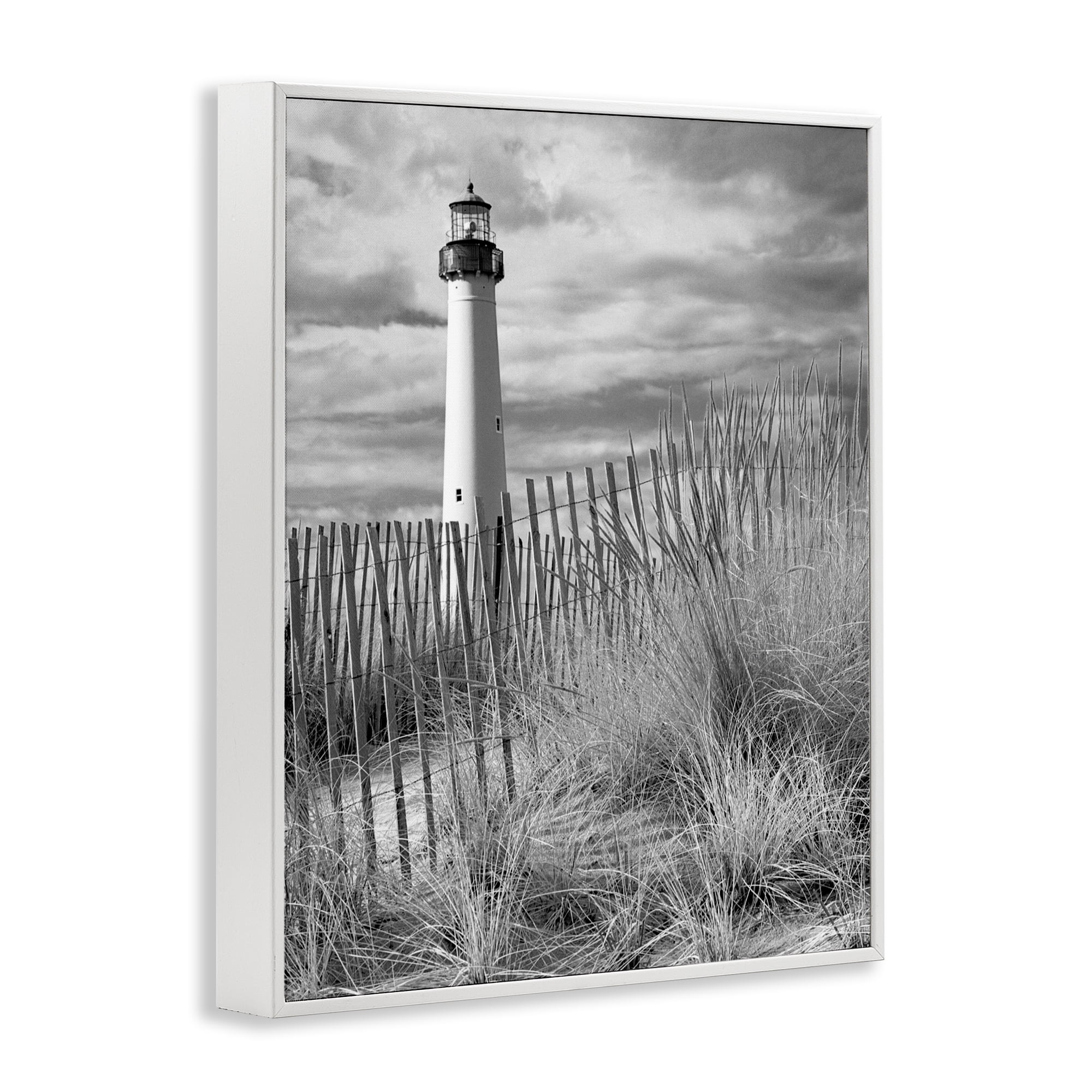 Stupell Industries Cape May Lighthouse View White Framed Giclee Art, design by MJ Photography