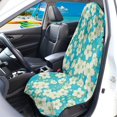 thumbnail image 3 of POLERO White Cherry Blossom Terry Cloth Car Seat Cover, Sweat Proof Non Slip Waterproof Front Seat Cover Fit for Trucks Cars Vans, 3 of 7