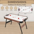 thumbnail image 2 of RayChee 54in Folding Air Hockey Table Game for Adults and Kids (Walnut), 2 of 8