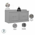 thumbnail image 3 of Woodland 40W Shoe Storage Bench with Doors in Cape Cod Gray - Engineered Wood, 3 of 9