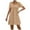 Beige, variant on Womens Summer Dress,Plus Szie Casual Dress for Womens,Fashion Women Summer Casual V-Neck Lotus Leaf Sleeve Mid-Calf Dress