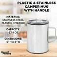 thumbnail image 4 of Wells Stainless Steel Camper Mug 13.5 oz. Set of 10, Bulk Pack - Perfect for Coffee, Soda, Other Hot & Cold Beverages - Silver, 4 of 5