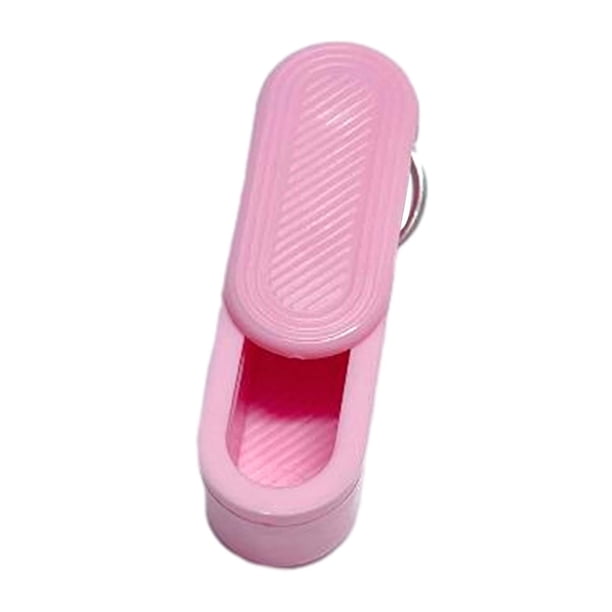 Llavero con soporte para pastillas, llavero magnético portátil, estuche para medicamentos, caja para cápsulas, tableta Rosa