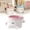 Pink, variant on Mini Desk Trash Can - Cute Garbage Bin Holder, Tiny Countertop Waste Container | Compact Cleaning Storage Organizer Unit, Dorm Bedroom Office Bathroom Bedside