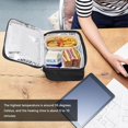 thumbnail image 4 of Lipstore Heated Lunch Box Bag Portable Oven Oxford Cloth Home Use Food Insulation Bag US adapter, 4 of 7