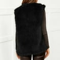 thumbnail image 5 of BiZtdJrK Back To College Sales Women's Faux Fur Vest Sleeveless Short Jacket Winter Warm Fur Coat Waistcoat Outerwear for Women 204 Black XXL, 5 of 8