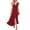 Wine Red-1, variant on Aiyino Women's Summer Floral Print Cross V Neck Casual Comfort Dress Bohemian Long Dresses