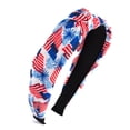 thumbnail image 5 of Soumake American Flag Headband Women Girls Red White Blue Elastic Hair Hoop Anti-Slip Knot Design Headgear Patriotic 4th of July Hair Accessories For Holiday Celebrations, 5 of 7