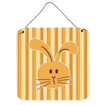 Rabbit on Stripes Wall or Door Hanging Prints