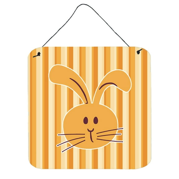 Rabbit on Stripes Wall or Door Hanging Prints