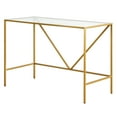 thumbnail image 6 of Henn&Hart 44" Brass Finish Metal/Glass Home Office, 6 of 7