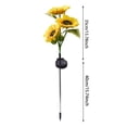 thumbnail image 3 of Outdor Solar Three Head Sunflower Garden Lamp With Glowing For Outdoor, 3 of 6