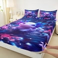 thumbnail image 3 of jejeloiu Kawaii Axolotl Twin Sheet Sets,Magical Animal Twin Fitted Sheet,Pink Purple Ombre Flat Sheet,Lightweight Room Decor,3pcs, 3 of 7