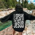 thumbnail image 4 of Christian Hoodies for Women 2025 I Speak The Name Of Jesus Hoodie with Pockets Hooded Sweatshirt Women Pullover, 4 of 6